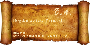 Bogdanovics Arnold névjegykártya
